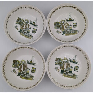 Figgjo Flint Turi Design Norway Market Coupe Soup Cereal Bowl Set of 4 Bowls